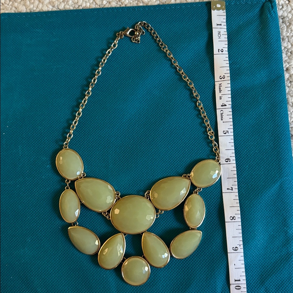 Green Stone Statement Necklace